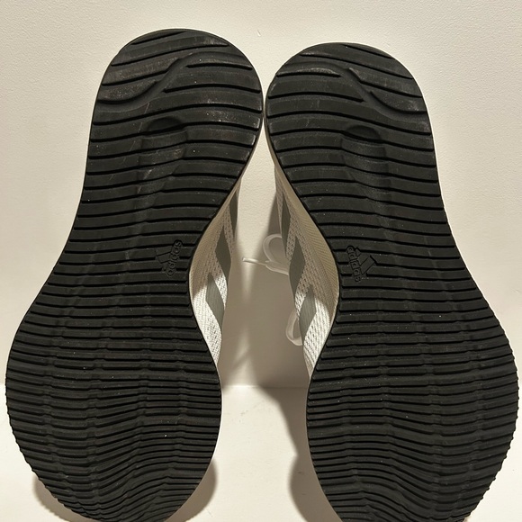 adidas White and Light Gray Knit Runner Sneakers - Picture 4 of 5